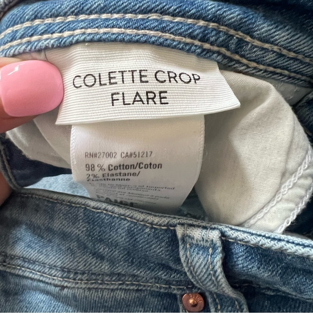 Paige Women's Colette Cropped Flare Jeans 27 - Picture 4 of 4